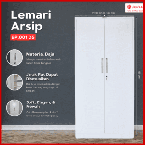 Lemari Arsip Besi Baja 2 Pintu Swing Door Baru (BP.001 DS)