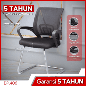 Kursi Hadap Kantor Jaring Hitam (BP.406)