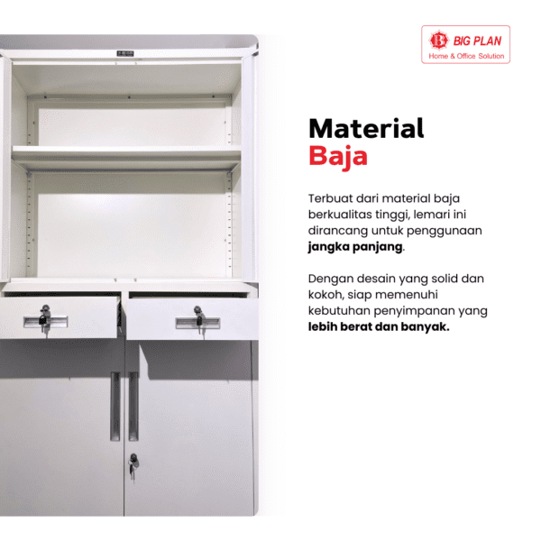 Lemari arsip besi 4 pintu baja