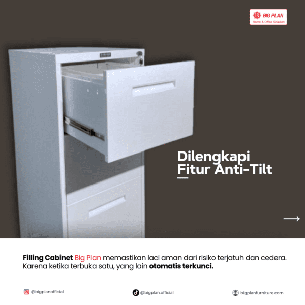 Filling Cabinet 4 laci anti tilt