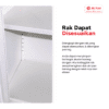 Lemari arsip besi 4 pintu rak