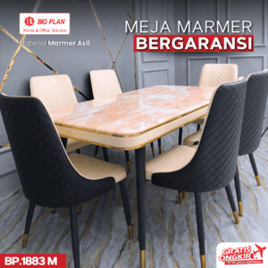Meja Marmer 6 Kursi Mewah (BP.1883 M) - Big Plan