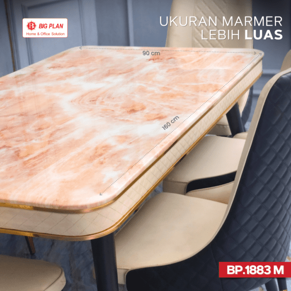 Meja Marmer 6 Kursi