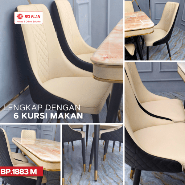 Meja Marmer 6 Kursi