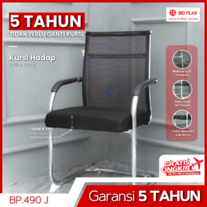 Kursi Kantor Minimalis Hadap Bigplan Jaring Black (BP.490 J)