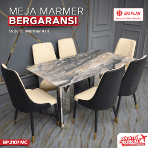 Meja Marmer Asli Grey Onyx Simple Kaki Grey 6k (BP.2107 MC)