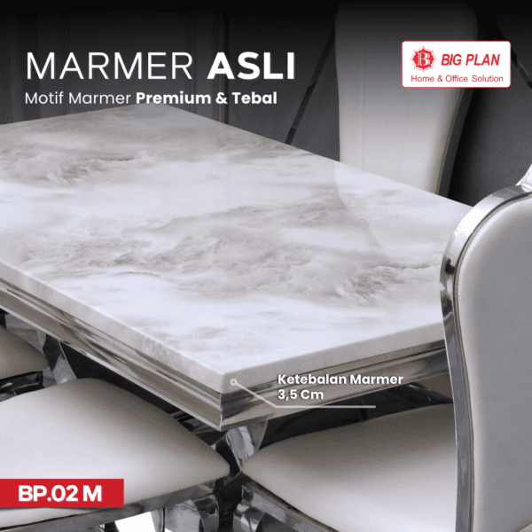 meja marmer putih