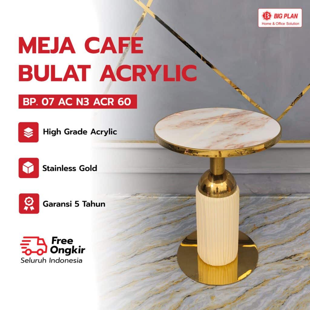 Meja Cafe Bulat Acryllic (BP. ACR N3 60)