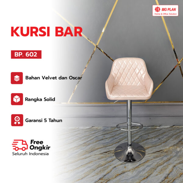 Kursi Bar Tinggi Velvet BP. 602 Velvet